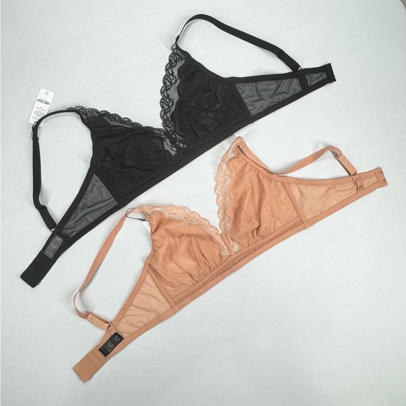 2 Understance Bras Lace Unlined Plunge Wireless 36D - Picture 5 of 6